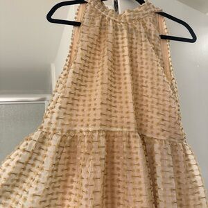 Charming Cream Textured Dress